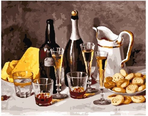 KGX 25157 "Вино з фруктами" Картина за номерами на полотні 40х50см від компанії Кратус - фото 1