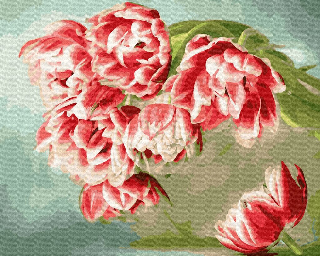 KGX 33221 Рожеві тюльпани Картина за номерами на полотні 40х50см від компанії Кратус - фото 1
