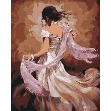 KH 2682 "Танцівниця фламенко" Розпис по номерам на полотні 40х50см від компанії Кратус - фото 1