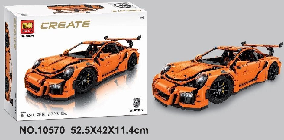 Конструктор Bela 10570 PORSCHE 911 GT3 RS TECHNIC 2704 дет. від компанії Кратус - фото 1