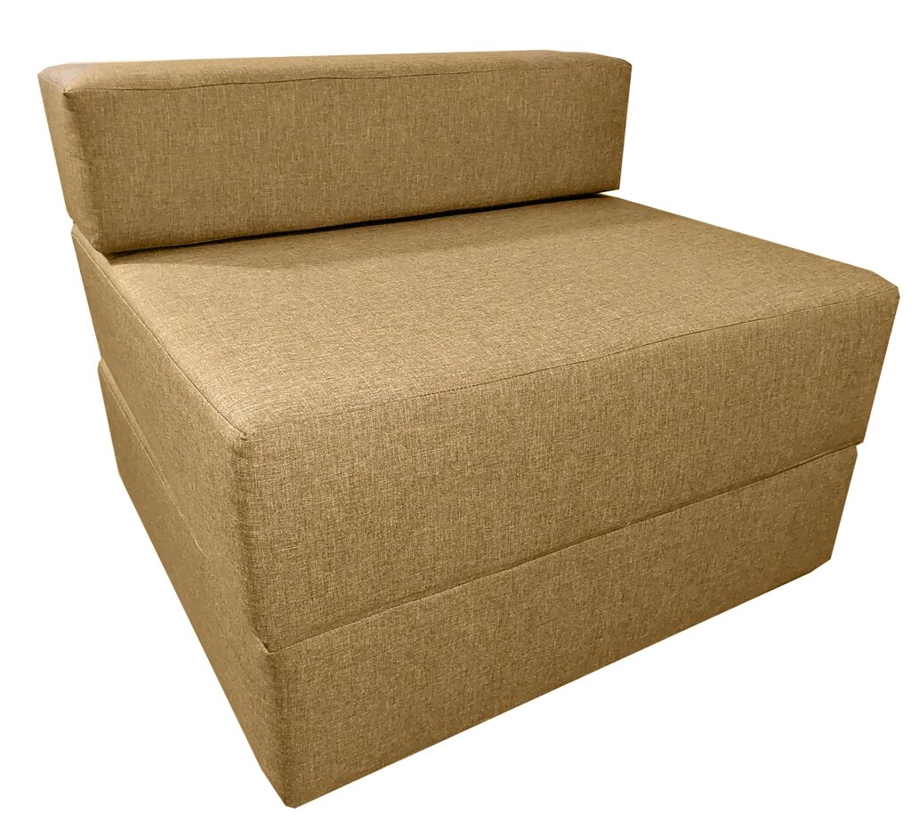 Крісло-ліжко поролонове безкаркасне односпальне цвіт "бренді" 80х80х60 см (КРС 0.8) від компанії Кратус - фото 1