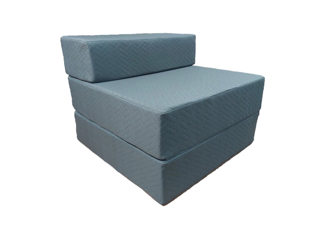 Крісло-ліжко поролонове безкаркасне односпальне сіро-зелене 80х80х60 см (КрТК 0,8) від компанії Кратус - фото 1