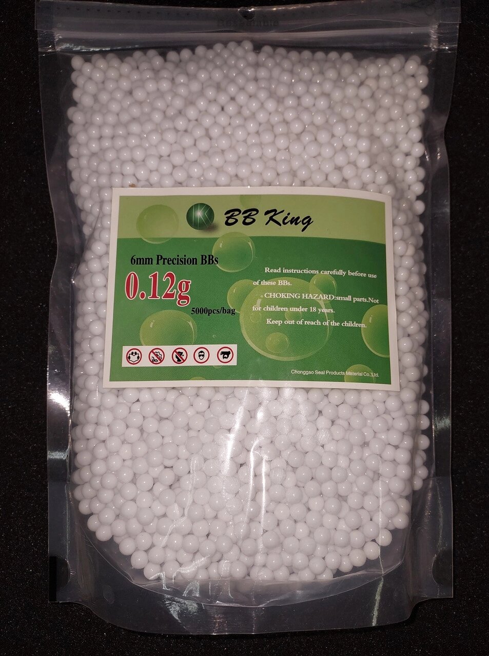 Кульки (шари) пластикові 0,12 гр страйкбольні шліфовані 6 мм 2000 шт. від компанії Кратус - фото 1