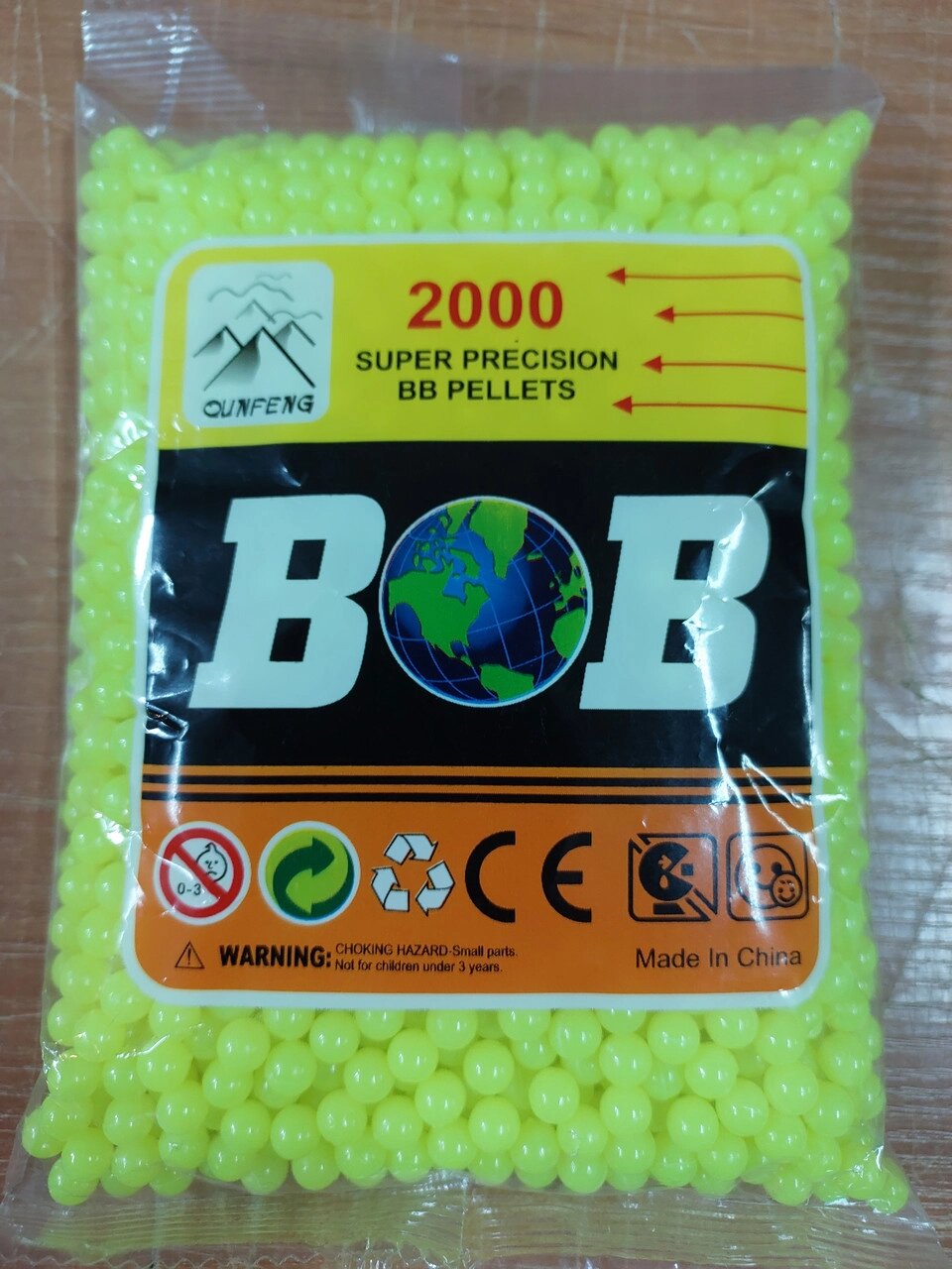 Кульки (шари) пластикові салатові в пакеті 2000 шт.    6 мм від компанії Кратус - фото 1