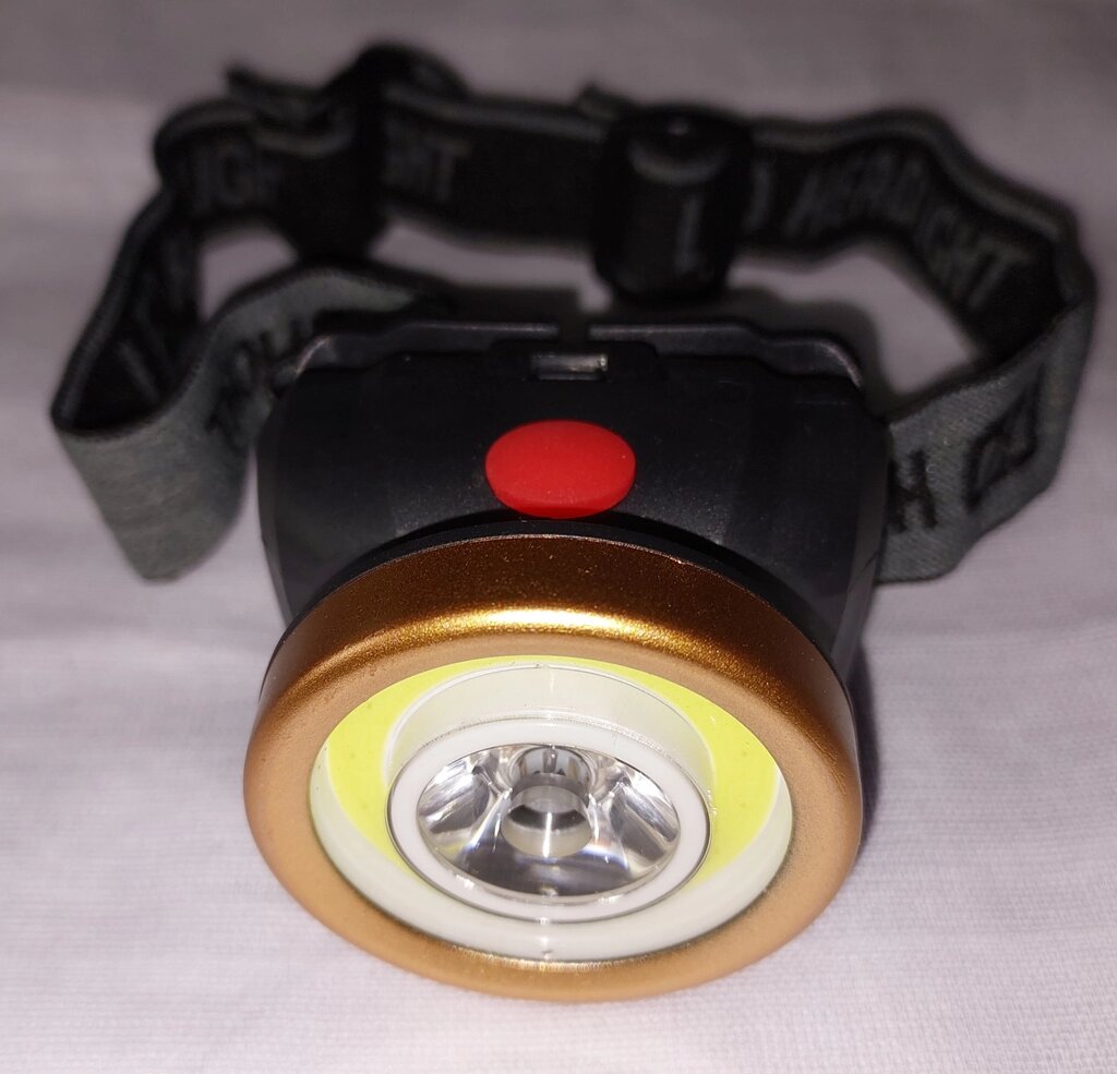Ліхтарик налобний LED+COB 0507 на 3 батарейках ААА від компанії Кратус - фото 1
