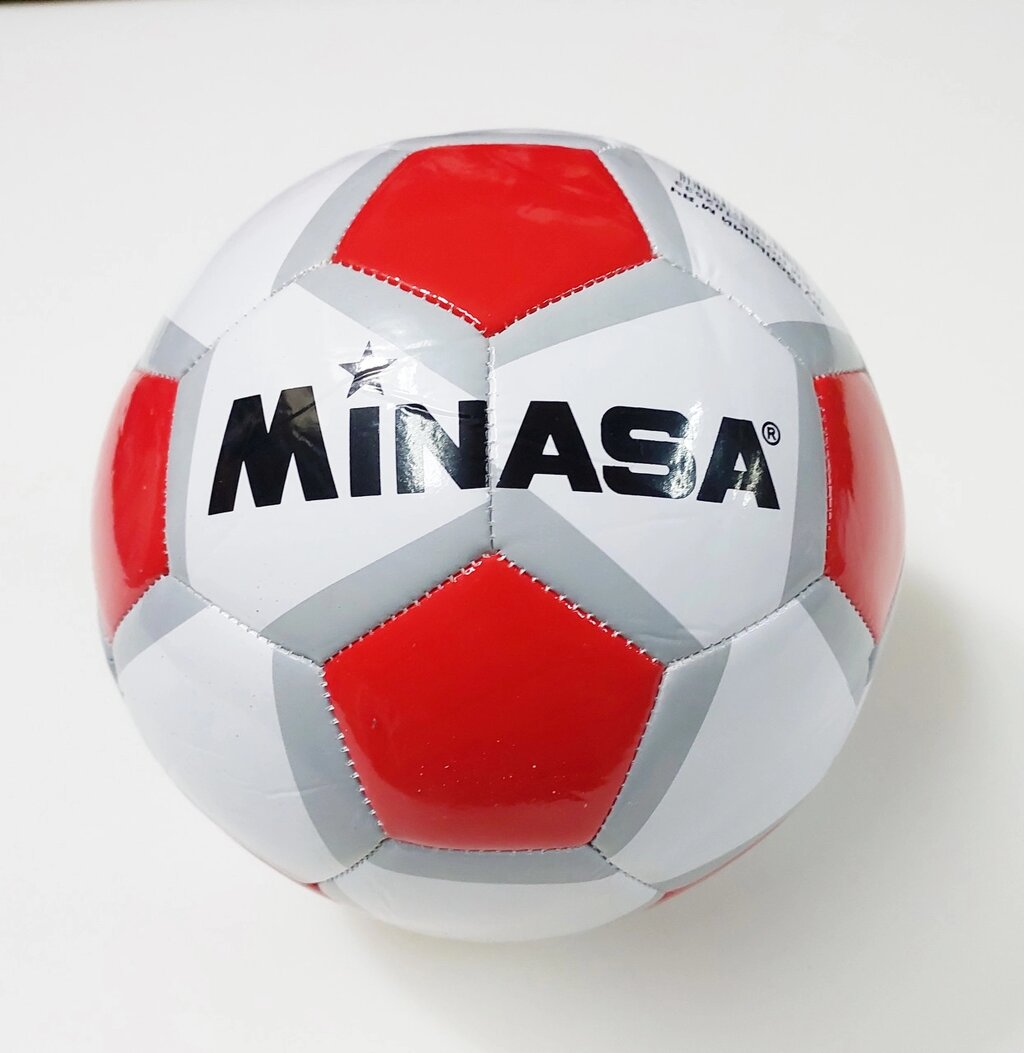 М'яч футбольний CE-102533 (біло-червоний) від компанії Кратус - фото 1