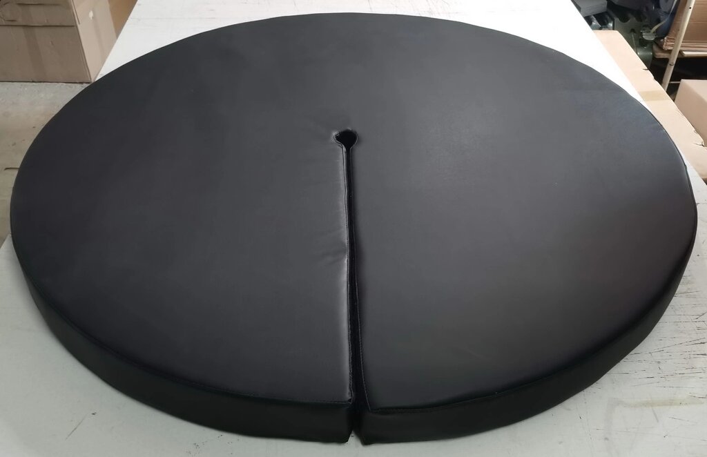 Мат для пілону круглий чорний.  Floor-mat для Pole Dance (Полденс чор. 138) від компанії Кратус - фото 1