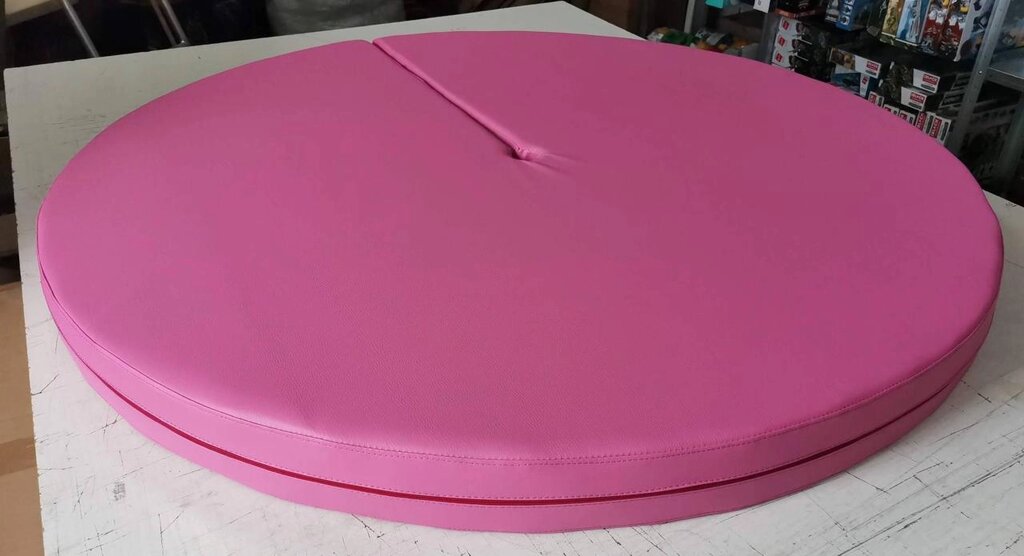 Мат для пілону круглий рожевий.  Floor-mat для Pole Dance (Полденс троянд. 138) від компанії Кратус - фото 1