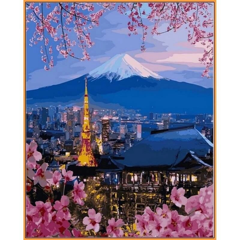 NBR 1112 "Подорож по Японії" (кольоровий полотно в рамі) Premium 40х50см від компанії Кратус - фото 1