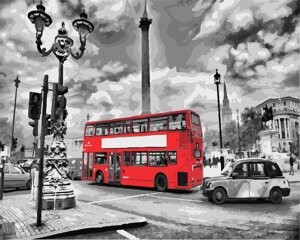 KGX 8246 "Лондонський автобус" Картина за номерами на полотні 40х50см