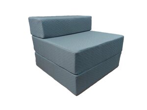 Крісло-ліжко поролонове безкаркасне односпальне сіро-зелене 80х80х60 см (КрТК 0,8)