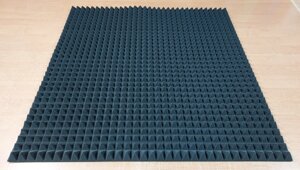 Акустичний поролон «піраміда» лист 1х1м товщина 40 мм темно-сірий (АКП 40)