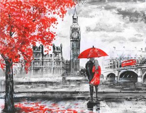 AS 0145 "Прогулка по Лондону" Картина по номерам на холсте Art Story 40x50см
