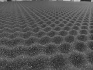 Акустичний комірчастий поролон «хвиля» лист 1,2х2м товщина 20 мм темно-сірий