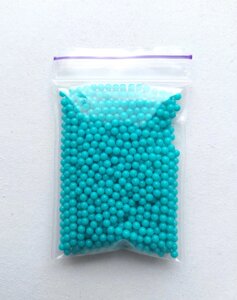Кулі гелеві, орбіз діаметр 7-8мм, колір Tiffany Blue, 500 кульок.