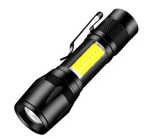 Потужний світлодіодний перезаряджуваний ліхтарик XPE + 8COB