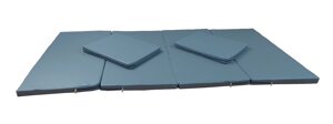Масажний мат переносний складаний у сумці з двома подушками 50х40 см для масажиста 1х2х0,04 м (ММ 100х200х40)