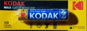 Батарейка лужна (Alkaline) AAA Kodak Max LR03 (1 шт.)