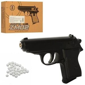 Іграшковий пістолет на пульках металевий з пластиковими елементами ZM02