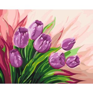 KH 2924 "Перські тюльпани" Картина за номерами на полотні 40х50см