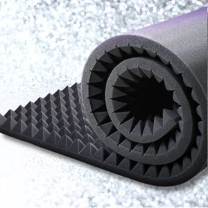 Акустичний поролон «піраміда» темно-сірий лист 1х2м товщина 50мм