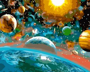 Картина за номерами на полотні Art Story Краса всесвіту 40х50см (AS 0104)