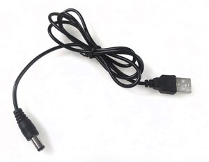 Кабель для живлення 5V USB на 5V, DC 2.1 x5.5mm, 1м