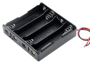 Контейнер (бокс, холдер, касетниця) для 4 акумуляторів типу 18650 з проводами