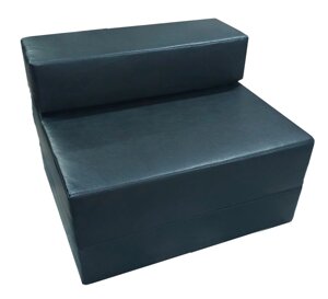Крісло-ліжко поролоновое безкаркасне односпальне чорне 80х80х60см (КрЧ 0.8)