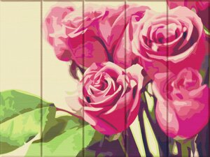 Картина за номерами на дереві ArtStory Рожеві троянди 30х40 см (ASW 125)