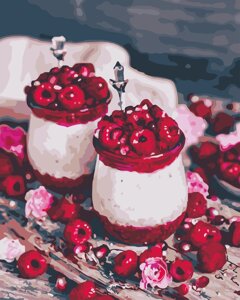AS 0591 Малиновий десерт Картина за номерами на полотні Art Story 40х50см