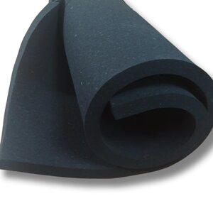 Вторинноспінений поролон ВВППУ графіт 80 кг/м 1х2м 40мм — підвищена жорсткість