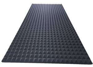 Акустичний поролон «піраміда» темно-сірий лист 1х2м товщина 50мм