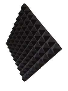 Акустичний поролон «піраміда» лист 0,45х0,45м товщина 50 мм темно-сірий