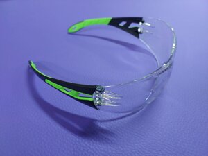 Захисні окуляри Uvex чорно-зелені прозорі