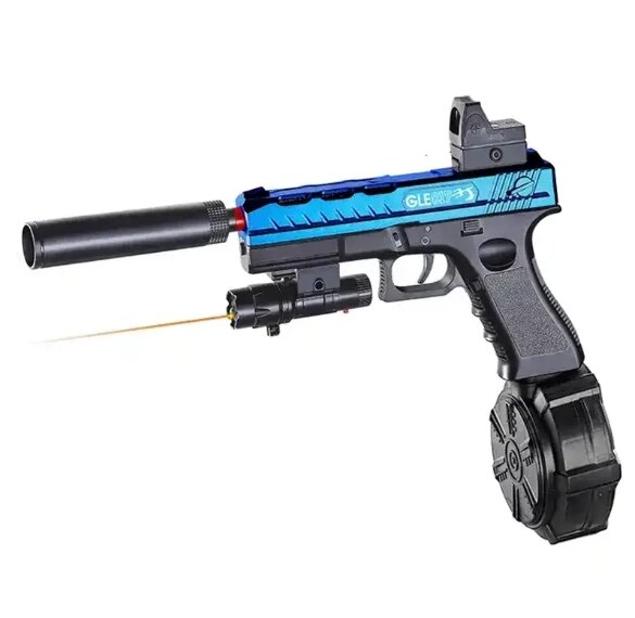 Пістолет GLOCK 19 оптичний приціл, лазер, 2 режими, 3 магазини, від акумулятора 7.4 V, 817-4 від компанії Кратус - фото 1