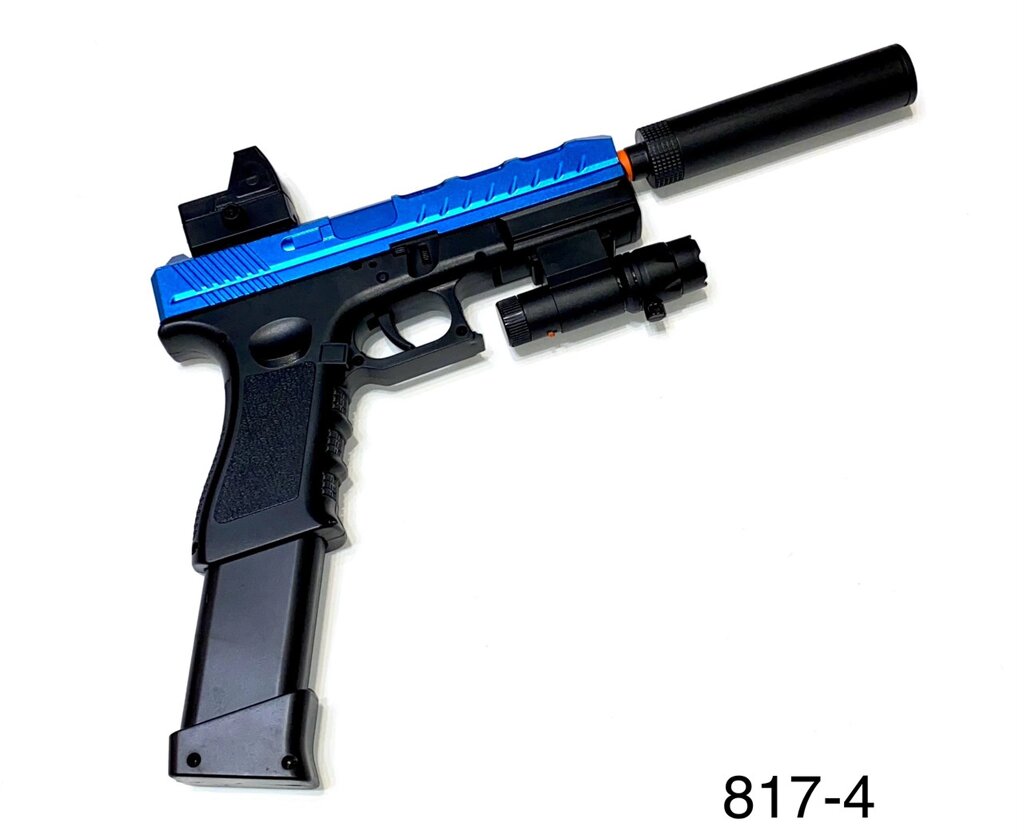 Пістолет оптичний приціл, від акумулятора 7.4 V (стріляє гідрогелевими кульками) від компанії Кратус - фото 1