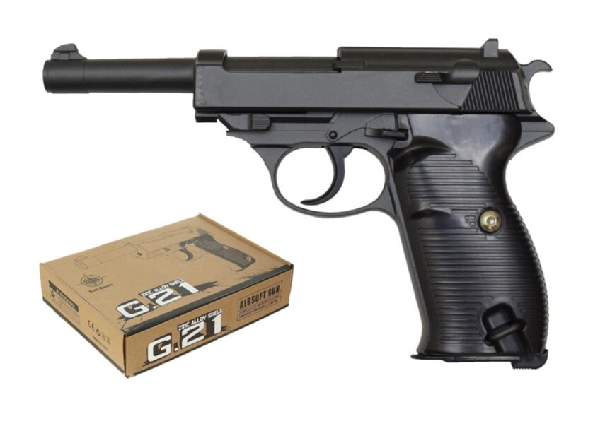 Стайкбольний пістолет Galaxy металевий G. 21 ( Walther P-38) від компанії Кратус - фото 1
