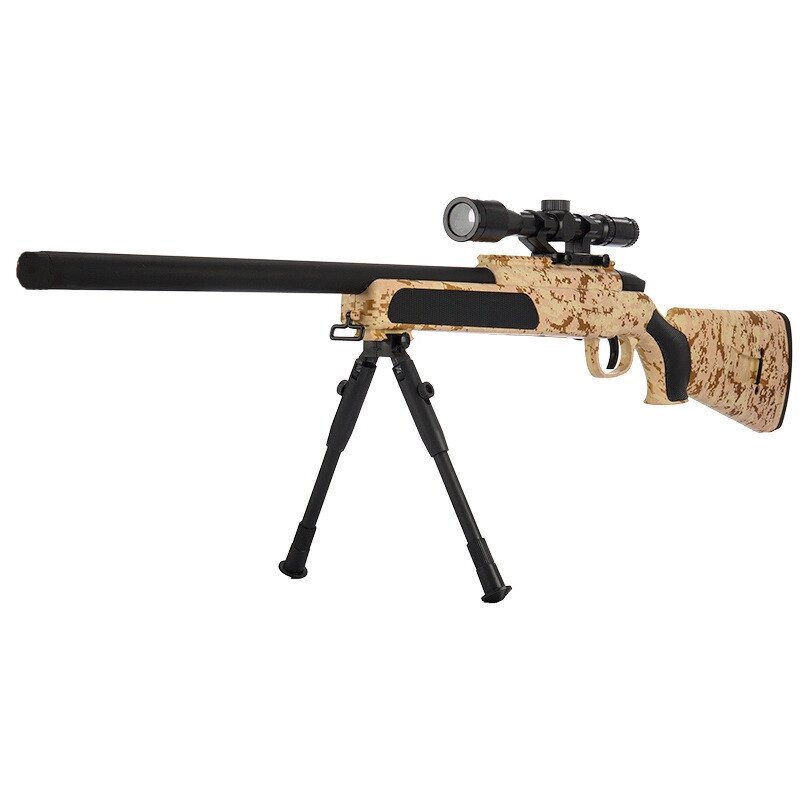 Страйкбольна гвинтівка снайперська ZM51C метал + пластик (камуфляж пустеля) від компанії Кратус - фото 1
