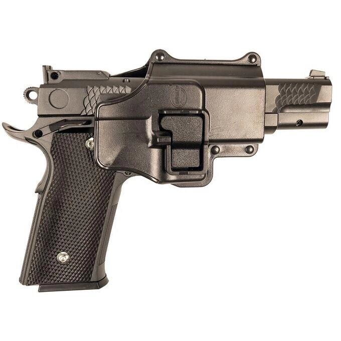 Страйкбольний спринговий пістолет металевий G. 20+ з кобурою від компанії Кратус - фото 1