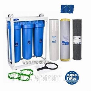 Трикоробна система очищення від хлору та жорсткої води Aquafilter 20 Big Blue