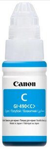 Чорнило Canon для Pixma G1400/G2400/G3400 GI-490C Cyan (0664C001) оригінальне 70 мл