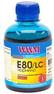 Чорнило WWM для Epson L800 200г Light-Cyan Водорозчинні (E80/LC) світлостійкі