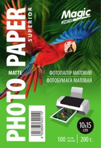 Фотопапір Magic 10*15 см матова Photo Paper 200g 100л