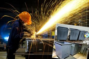 Сміттеві баки, металевий бак з кришкою ТБВ - Вироблено в Україні