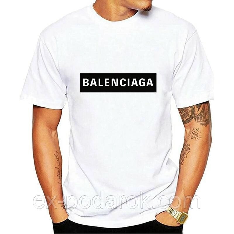 Чоловіча футболка Баленсіага/Balenciaga. Друк на футболках будь-який бренд, логотип від компанії Інтернет-магазин "eXlusiv" - фото 1