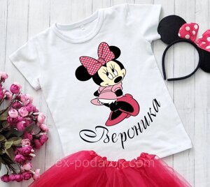 Детская Футболка Minnie Mouse (Минни Маус) Именная / Дитяча Футболка Minnie Mouse (Мінні Маус) Іменна