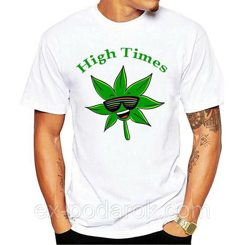 Футболка с приколом " High times". Подарунок чоловікові від компанії Інтернет-магазин "eXlusiv" - фото 1