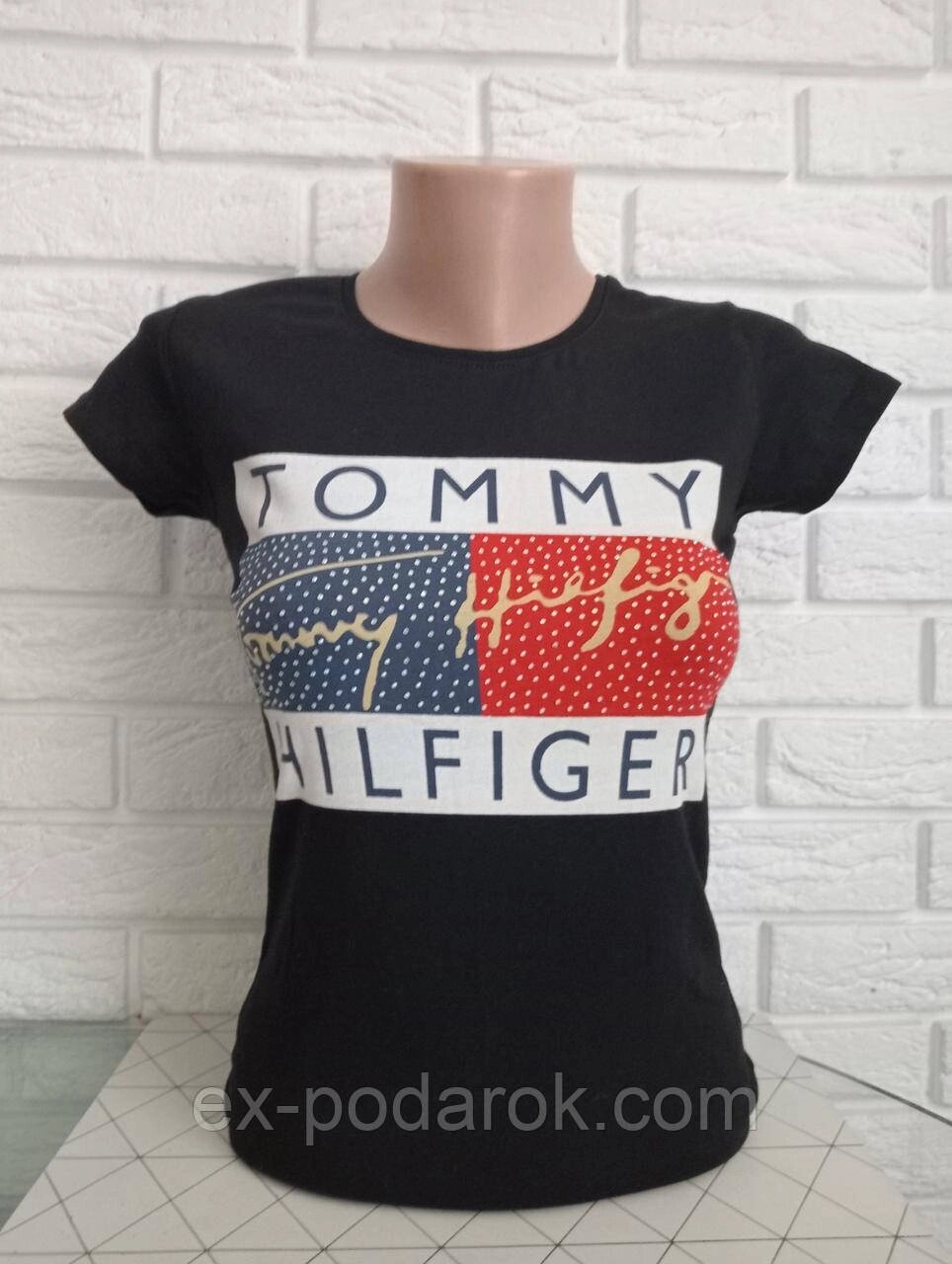 Футболка Tommy Hilfiger чорна від компанії Інтернет-магазин "eXlusiv" - фото 1