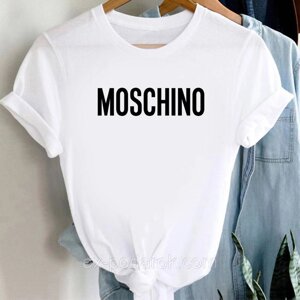 Жіноча футболка Москіно. Футболка з логотипом Moschino